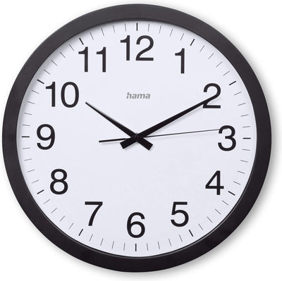 Horloge murale Hama - Aruba - faible bruit - noire