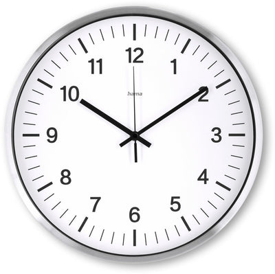 Horloge murale Hama - java - faible bruit - argent