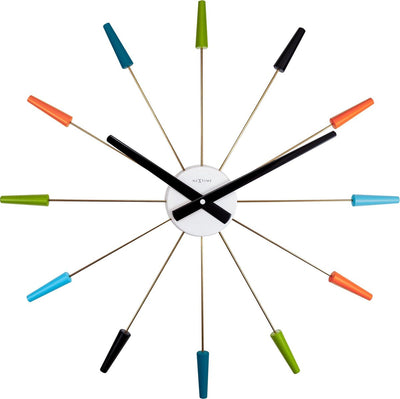Nexttime plug inn – horloge murale silencieuse – 58 cm – métal – multicolore – design