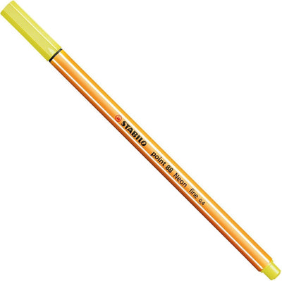 Stabilo point 88 - feutre fin 0,4 mm - jaune fluo - par pièce