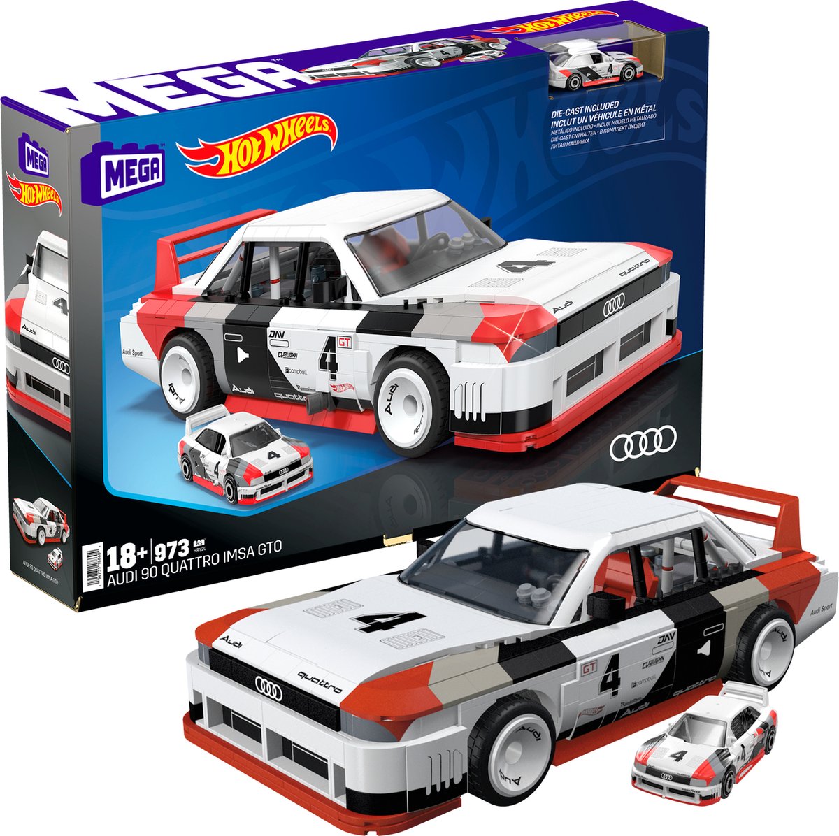 Mega vitrine hotwheels audi 90 quattro imsa gto - 973 pièces