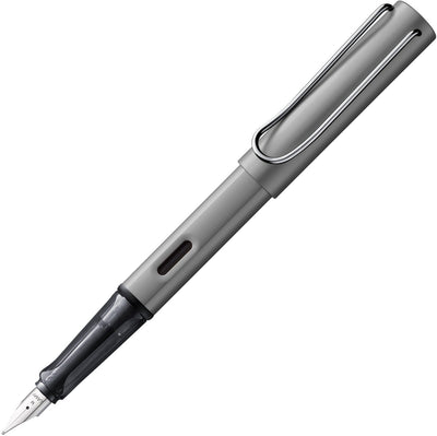 Stylo plume Lamy al-star graphite – stylo plume avec poignée ergonomique, plume en acier poli d'épaisseur d'écriture b – boîtier en aluminium léger – avec cartouche d'encre bleue T 10 – pour droitiers