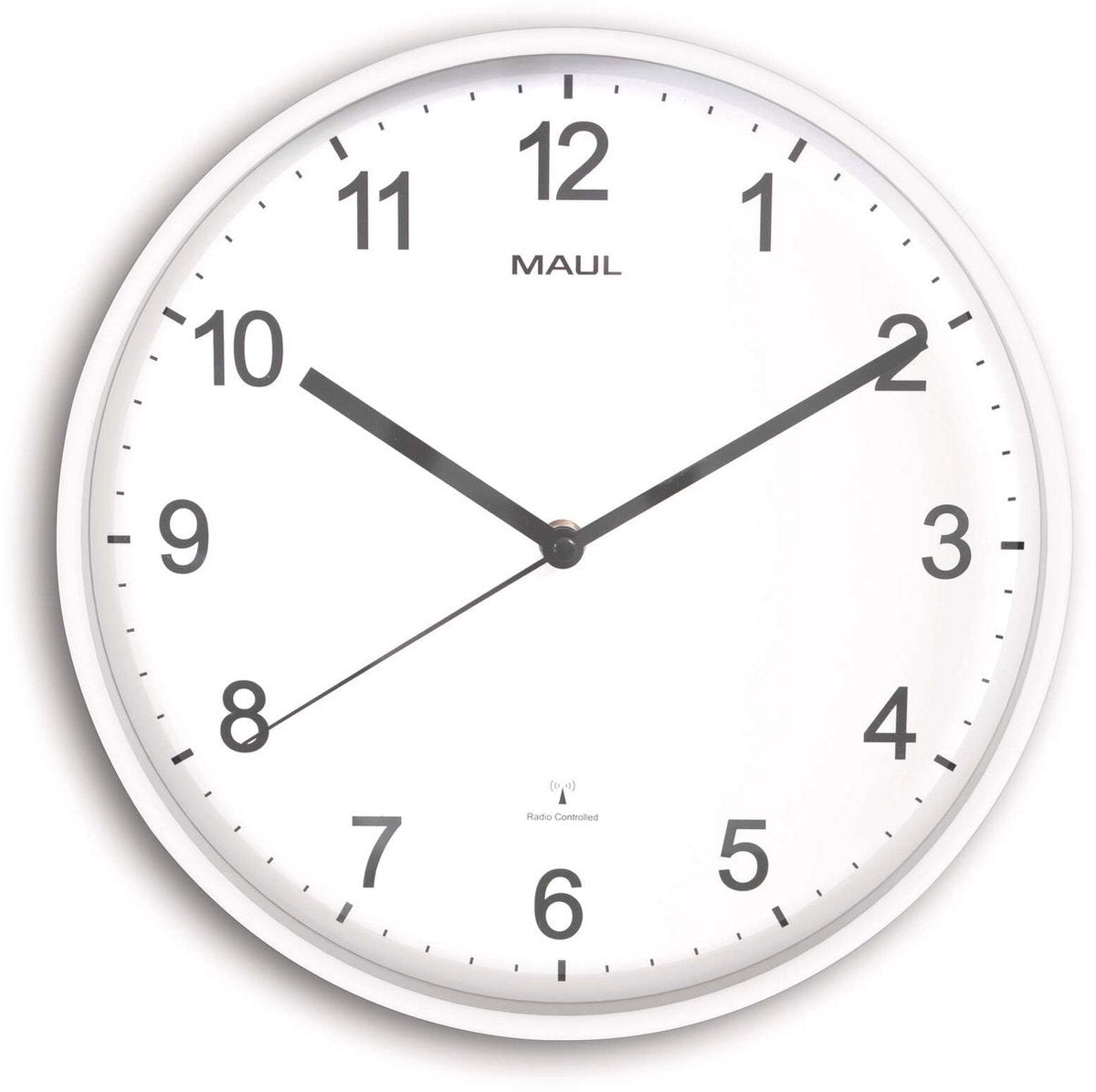 Horloge murale Maul sprint 30rc incl. batterie - blanc - 1 pièce - ø 30,5 x 5 cm -
