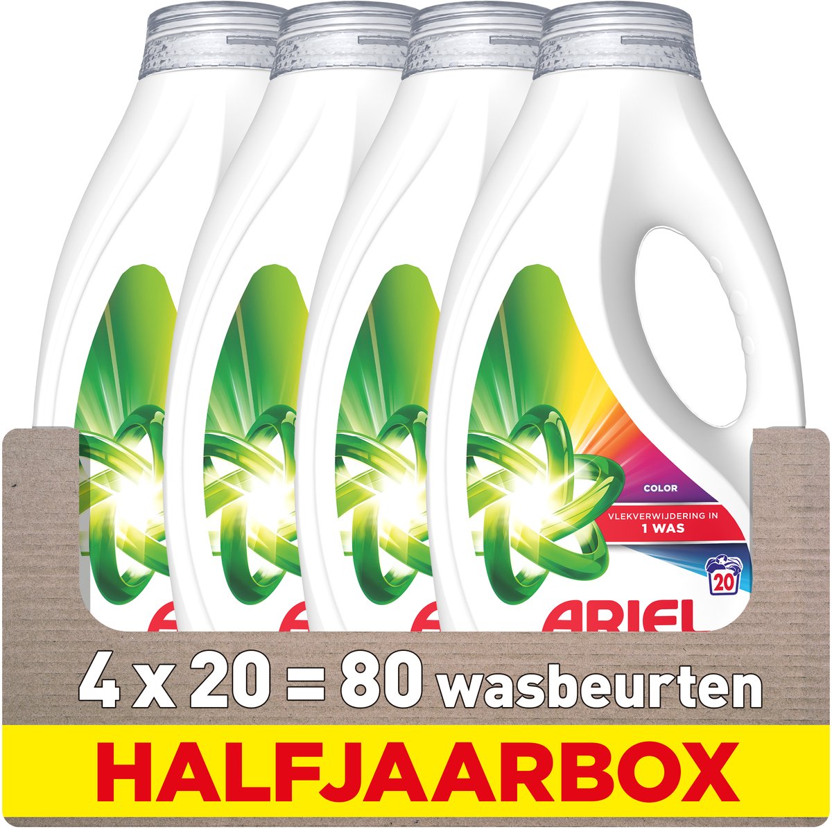Lessive liquide couleur Ariel - 4 x 20 lavages