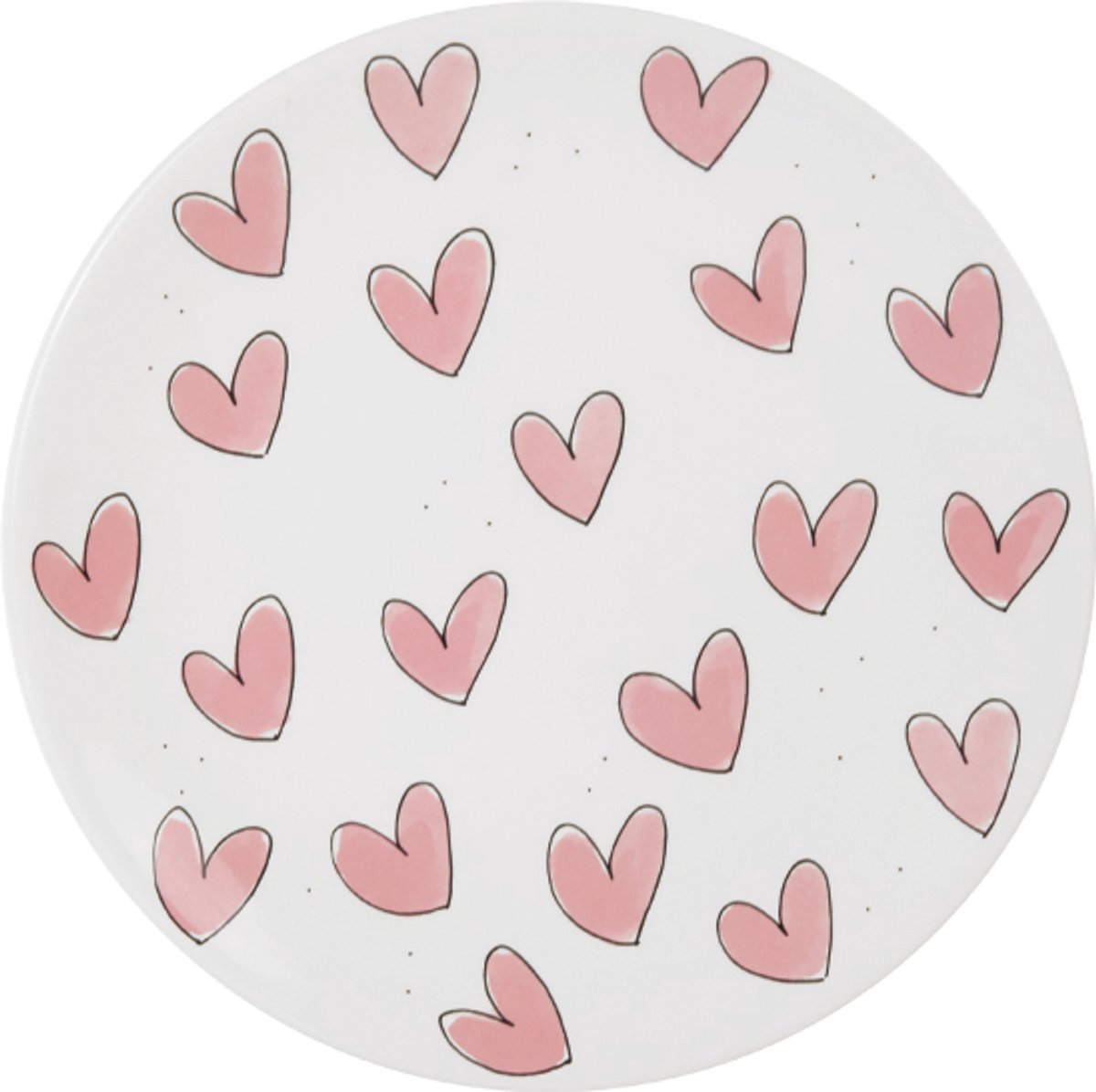 Blond Amsterdam, juste rattrapage, rose : assiette 22 cm coeurs