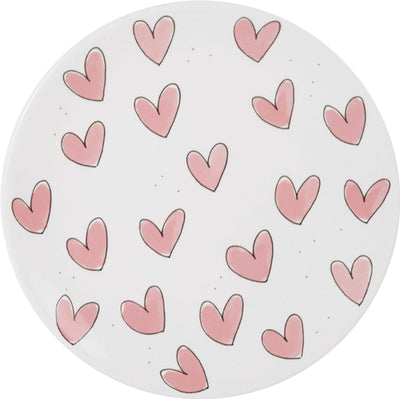 Blond Amsterdam, juste rattrapage, rose : assiette 22 cm coeurs