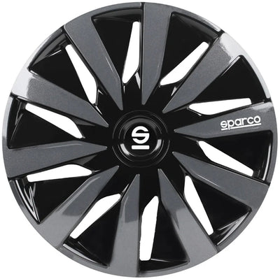 enjoliveurs Lazio 15 pouces ABS noir gris lot de 4