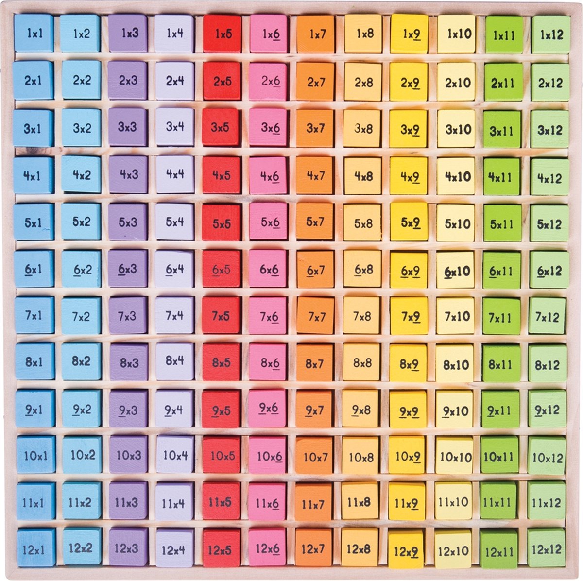 Tables d'apprentissage en bois Bigjigs - 120 pcs.