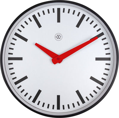 Nexttime nxt newcastle – horloge de gare – 25 cm – métal – blanc – horloge silencieuse