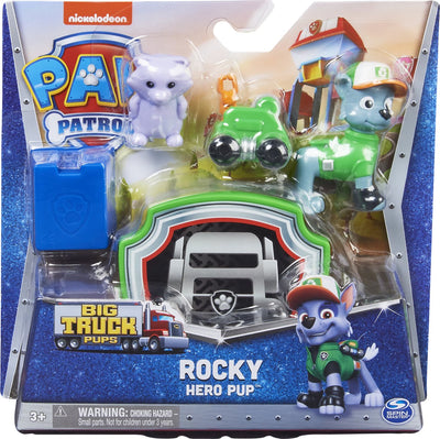 Paw Patrol Big Truck Puppies – Figurine Rocky avec drone de sauvetage – Ensemble de figurines
