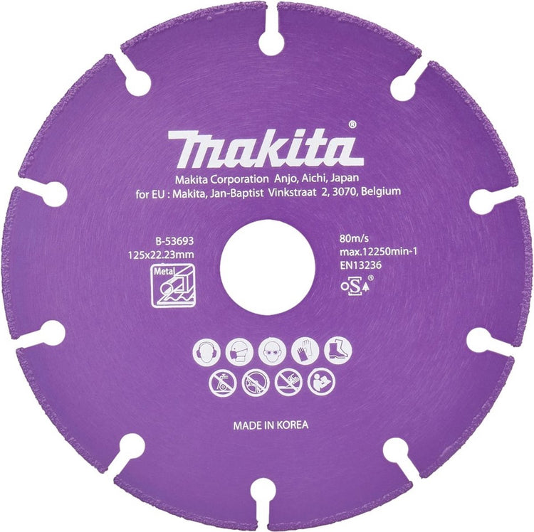 Accessoires Makita disque à tronçonner acier 125x22,23x1,3mm - b-53693 b-53693