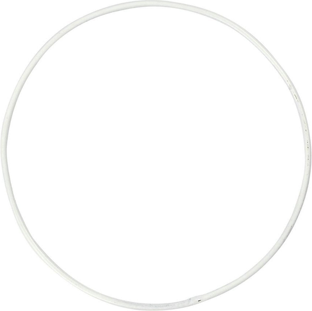 Creativ company anneau en fil métallique, d 30 cm, épaisseur 3 mm, blanc, 5 pièces 1 boîte