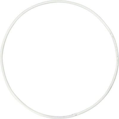 Creativ company anneau en fil métallique, d 30 cm, épaisseur 3 mm, blanc, 5 pièces 1 boîte