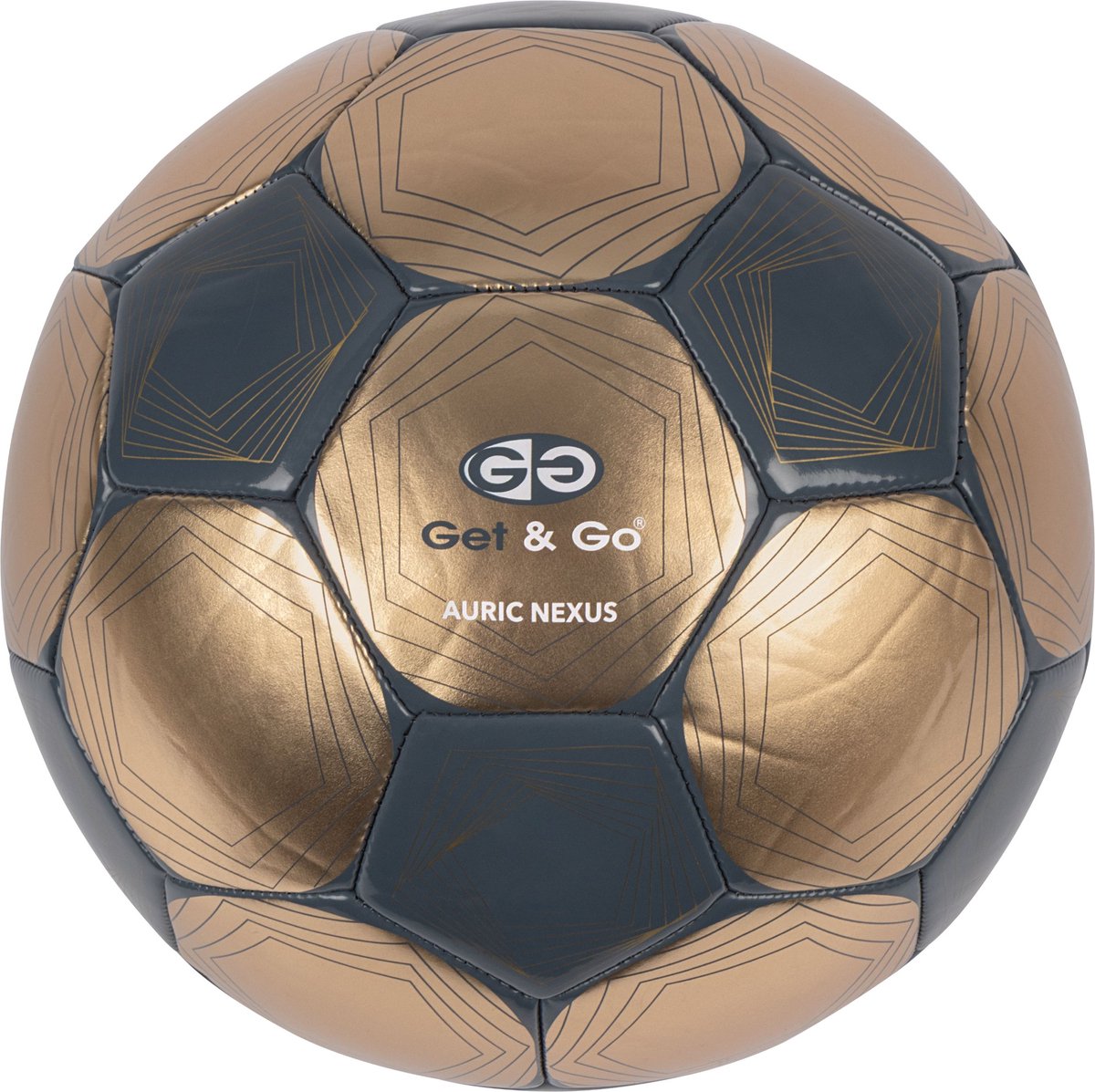 Get Go Football Gold Line - Gris doré - Taille 5 - Diamètre env. 22 cm