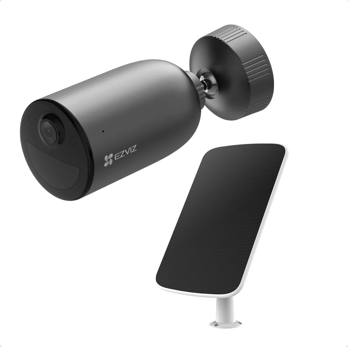 Kit Ezviz EB3 2K - Caméra de sécurité WiFi avec panneau solaire - Caméra panoramique et inclinable - Résolution 2K - Détection AI - IP65 - Noir