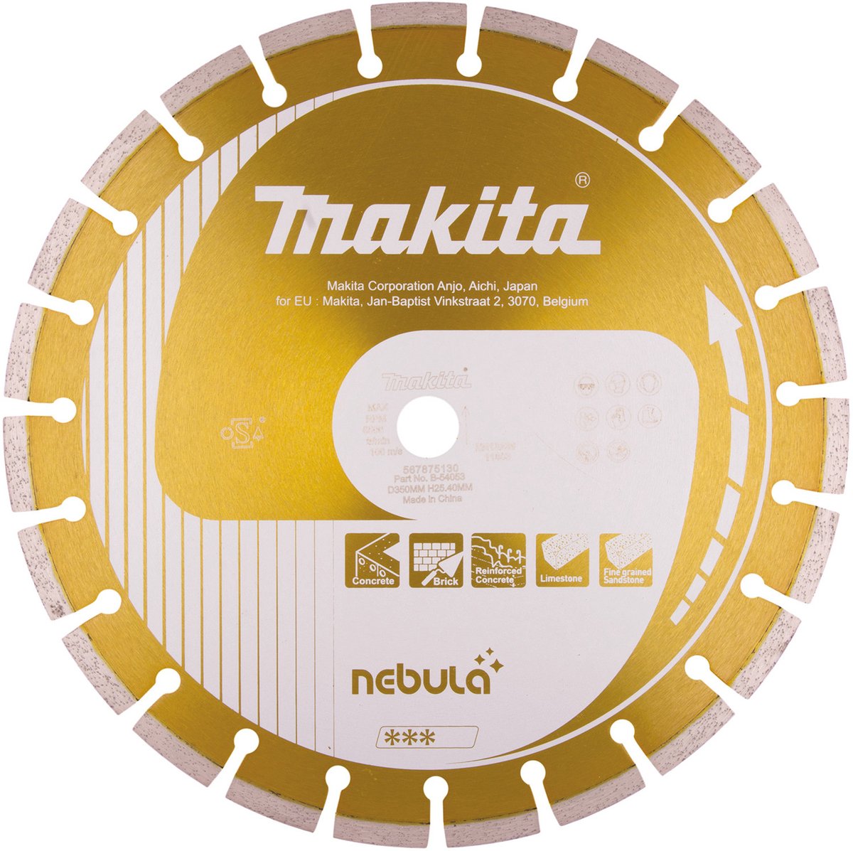 Accessoires Makita disque diamant 350x25,4 20mm orange - b-54053 - b-54053