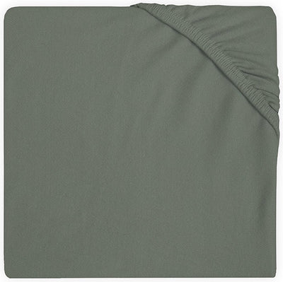 Jollein - drap-housse bébé jersey (vert cendré) - coton - 60x120cm