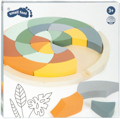 Puzzle de forme en bois de petit pied rond, 24e.