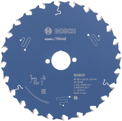 Bosch 2608644047 lame de scie circulaire expert pour bois 190x30 - 24 dents