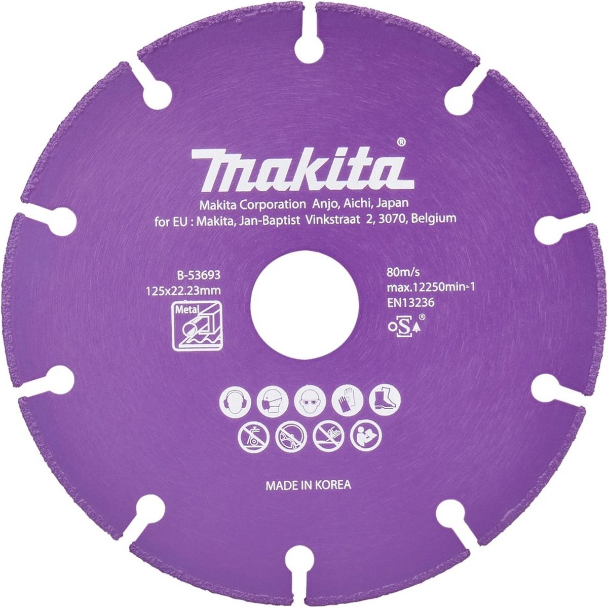 Accessoires Makita disque à tronçonner acier 125x22,23x1,3mm - b-53693 b-53693