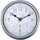 Tulipe Nexttime – horloge murale – 40,5 cm – métal – argent galvanisé – résistante aux intempéries