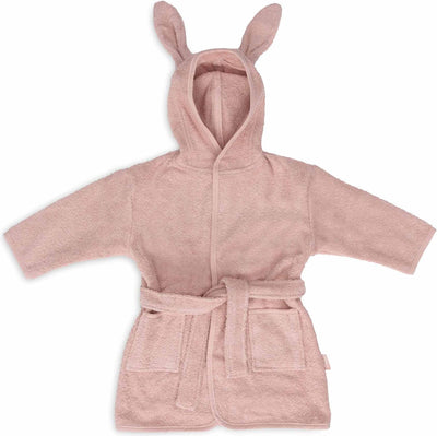 Jollein - peignoir bébé éponge 3-4 ans - peignoir enfant avec capuche - rose sauvage