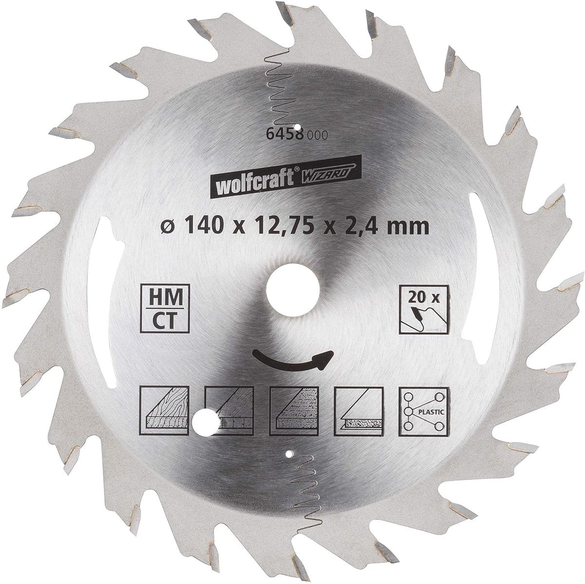 Wolfcraft - lame de scie circulaire 140x12,75mm - 20 dents - lame de scie pour scie circulaire - série argent - 6458000