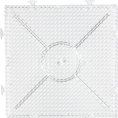 Assiette de base Nabbi, grand carré, dim. 15x15 cm, moyenne, transparente, 1 pièce