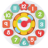 Jouez aux formes de tri en bois et à l'horloge d'apprentissage, 13dlg. - afbeelding 1