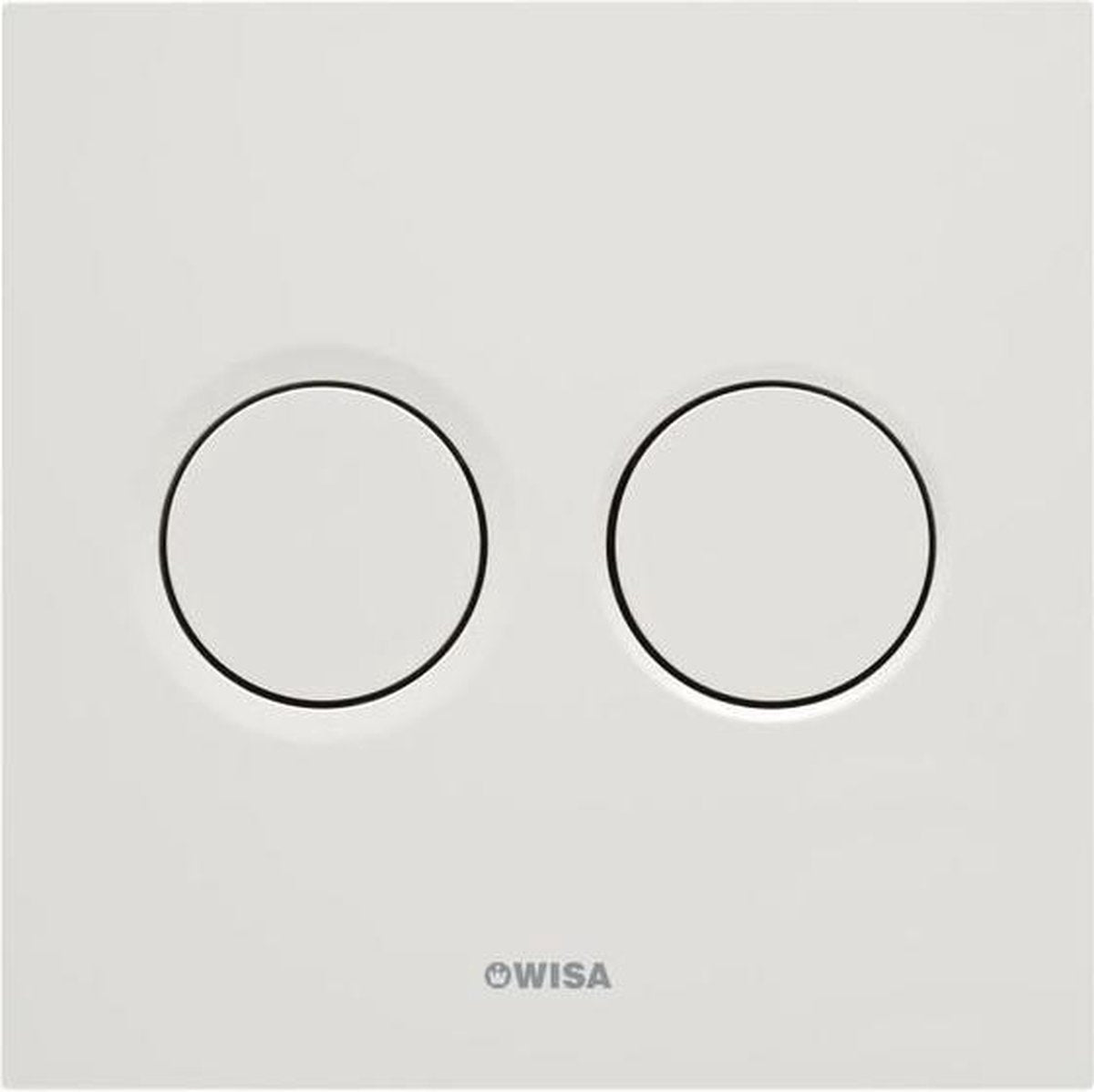 Wisa luga plaque d'actionnement pneumatique en plastique 16x16cm avec double chasse pour élément de toilette xs blanc