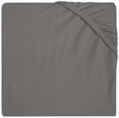 Jollein - drap housse bébé coffret matelas jersey (gris tempête) - coton - drap housse bébé, coffret drap housse - 75x95cm