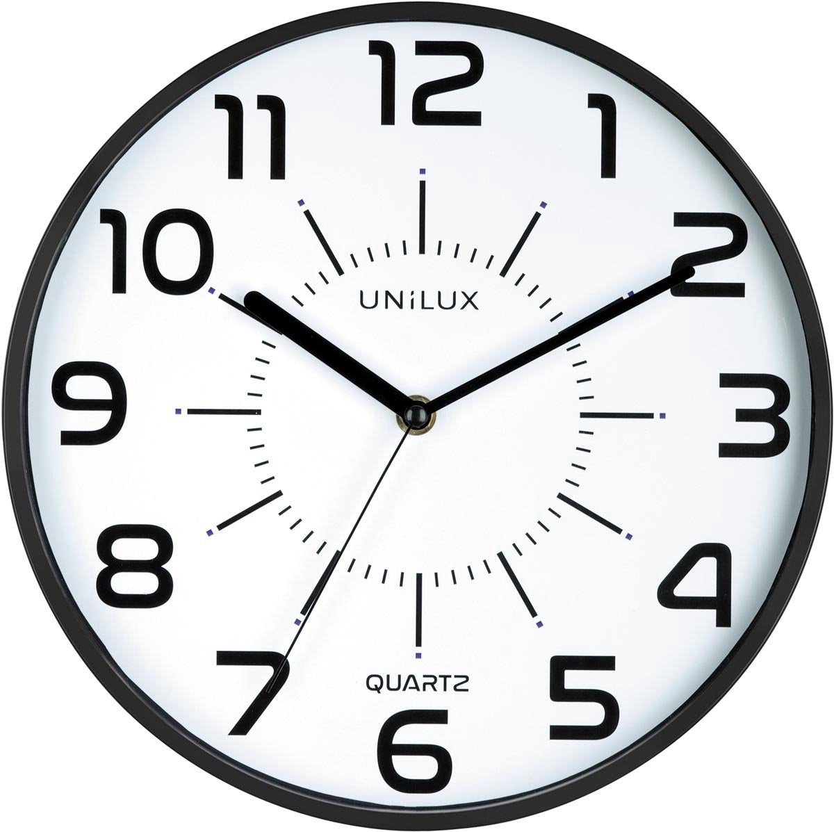 Horloge pop Unilux - noire - ø 28 - ronde - silencieuse