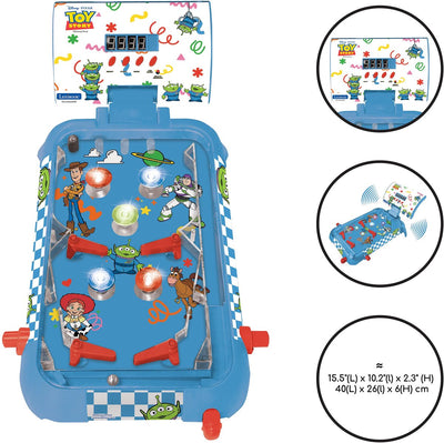 Flipper de table électronique Lexibook Toy Story avec un superbe design, des sons, des éclairages et des partitions numériques pour jouer seul ou défier vos amis.