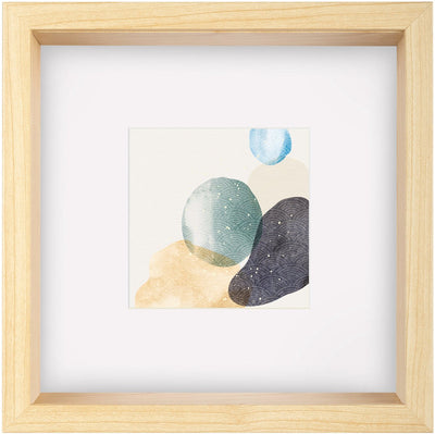 Forme Walther - Cadre en bois 3D FSC - format photo 25x25 cm - verre d'art - bouleau