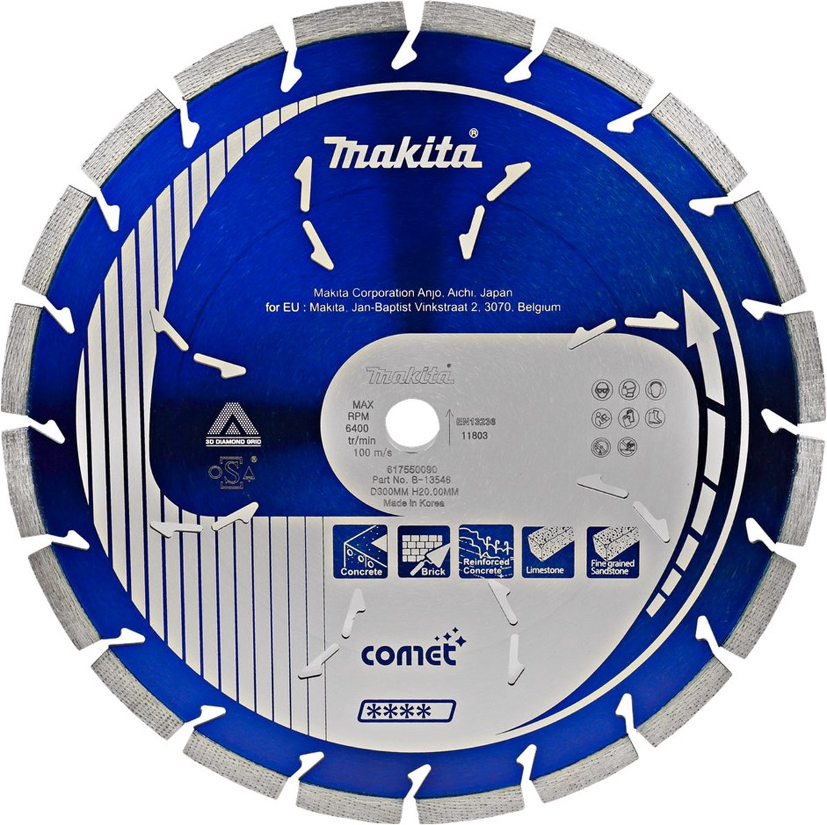 Makita disque diamant comète 230x10x22,2 - b-12784