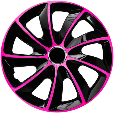 Enjoliveurs Nrm stig extra 14 - rose noir - lot de 4 pièces - plastique abs