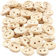 Boutons en bois Creativ company, d 11 mm, 2 trous, 50 pièces 1 boîte