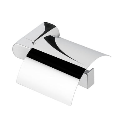 Porte-rouleau de papier toilette Geesa Wynk avec rabat - droite - chrome