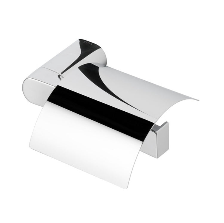 Porte-rouleau de papier toilette Geesa Wynk avec rabat - droite - chrome
