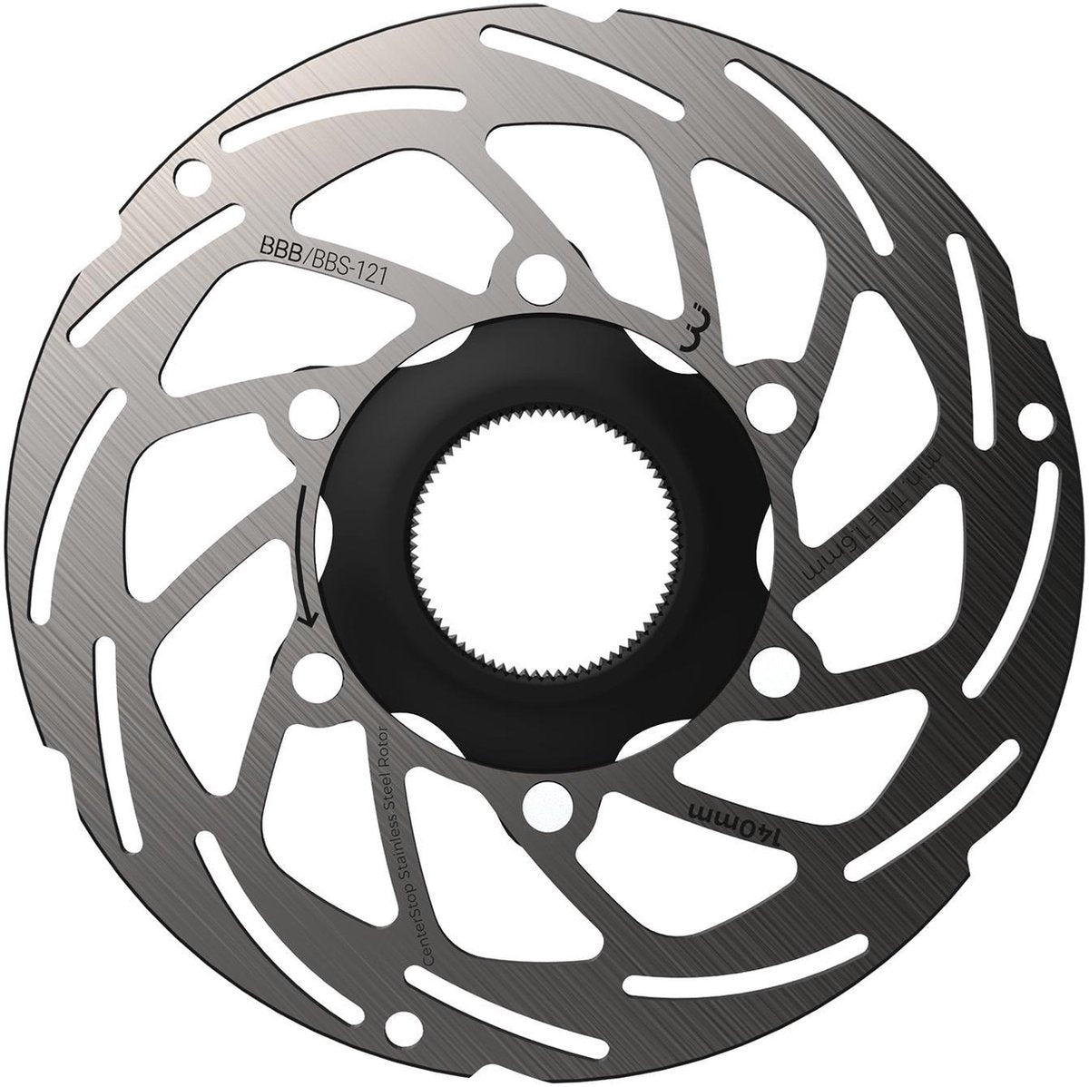 Bbb vélo frein à disque arrêt central disque de frein à verrouillage central bbs-121 - argent - 140 mm