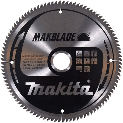 Accessoires Makita lame de scie à tronçonner bois 216x30x2,1 100t - b-32867