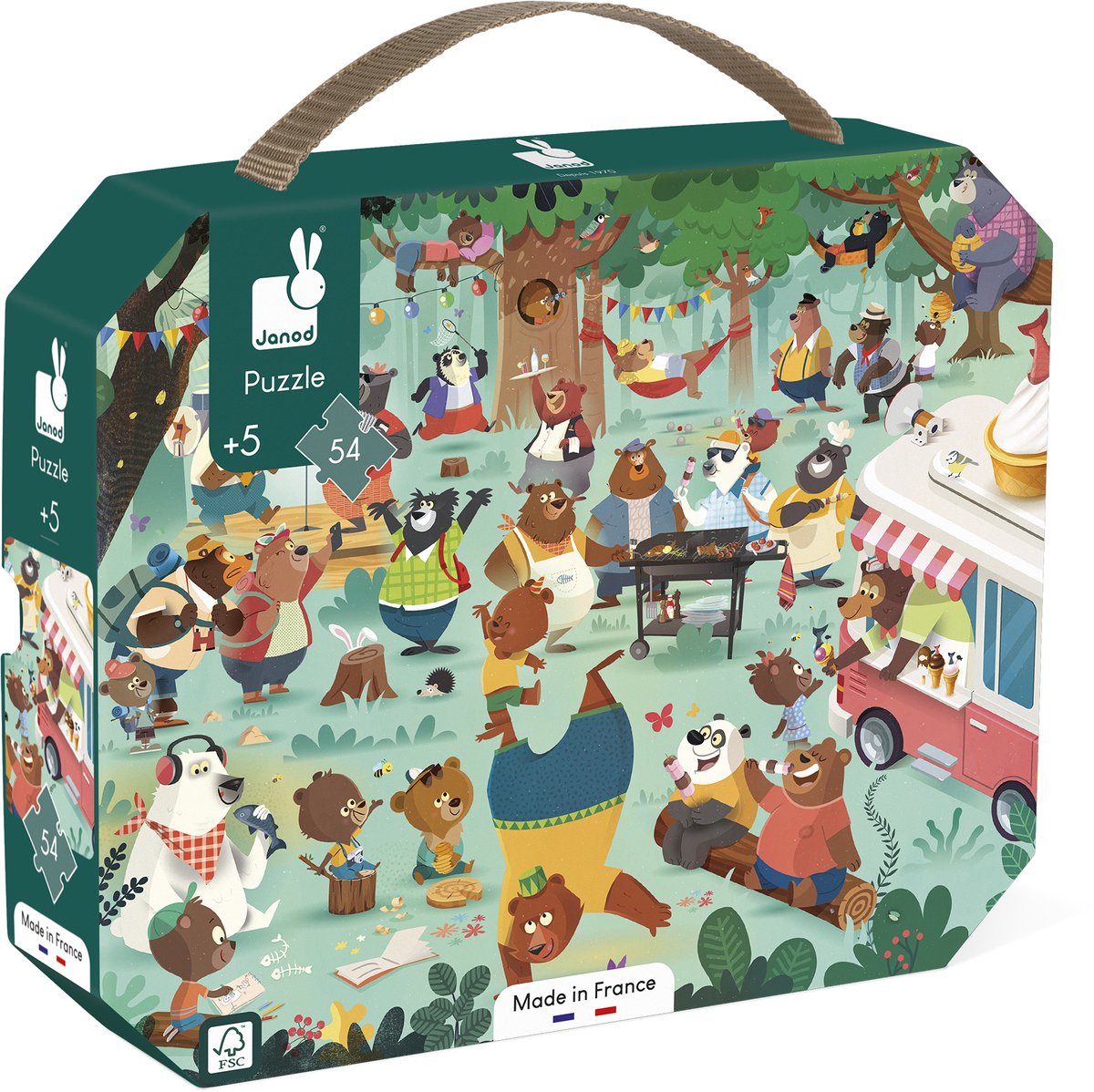 Janod - puzzle - la famille des ours