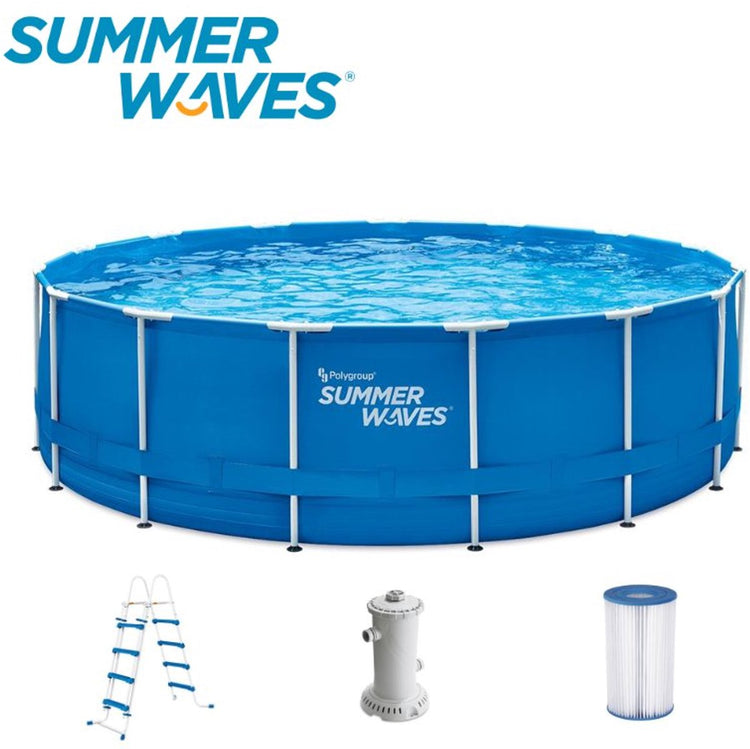 Vagues d'été Piscine Cadre actif 457 x 122 cm + pompe filtrante