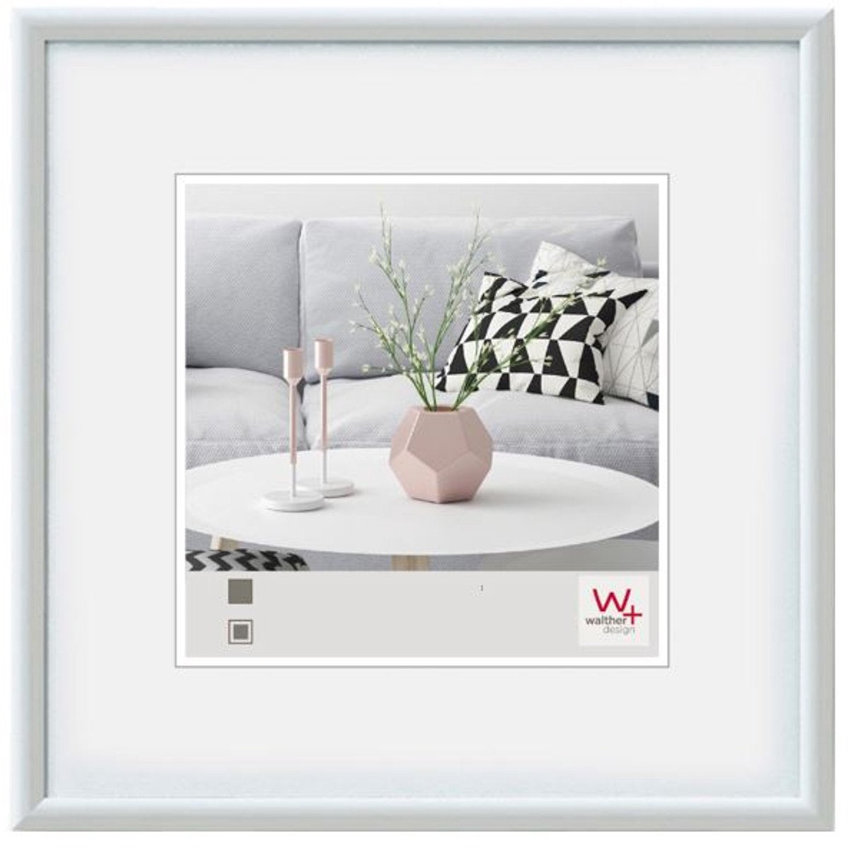 Walther Galeria - cadre en plastique - format photo 30x30 cm - blanc