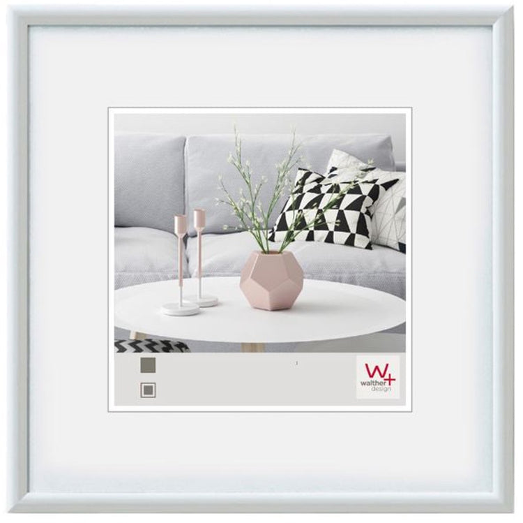 Walther Galeria - cadre en plastique - format photo 30x30 cm - blanc