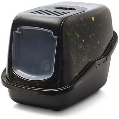 SAVIC KATTENBAK NESTOR Marble Black Gold