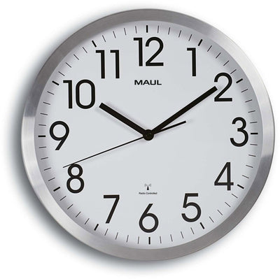Horloge murale maul maulmove radiocommandée blanc, argent