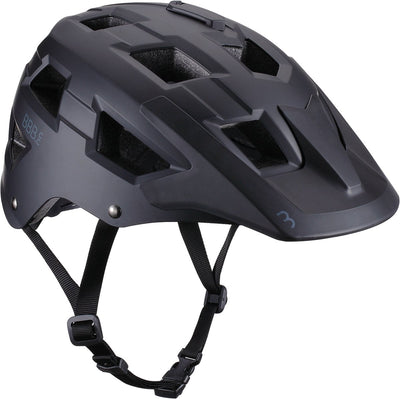 Bbb casque de cyclisme vtt nanga - avec support pour caméra ou éclairage - rembourrage lavable - casque de vélo adultes : hommes femmes - noir mat - l - bhe-54