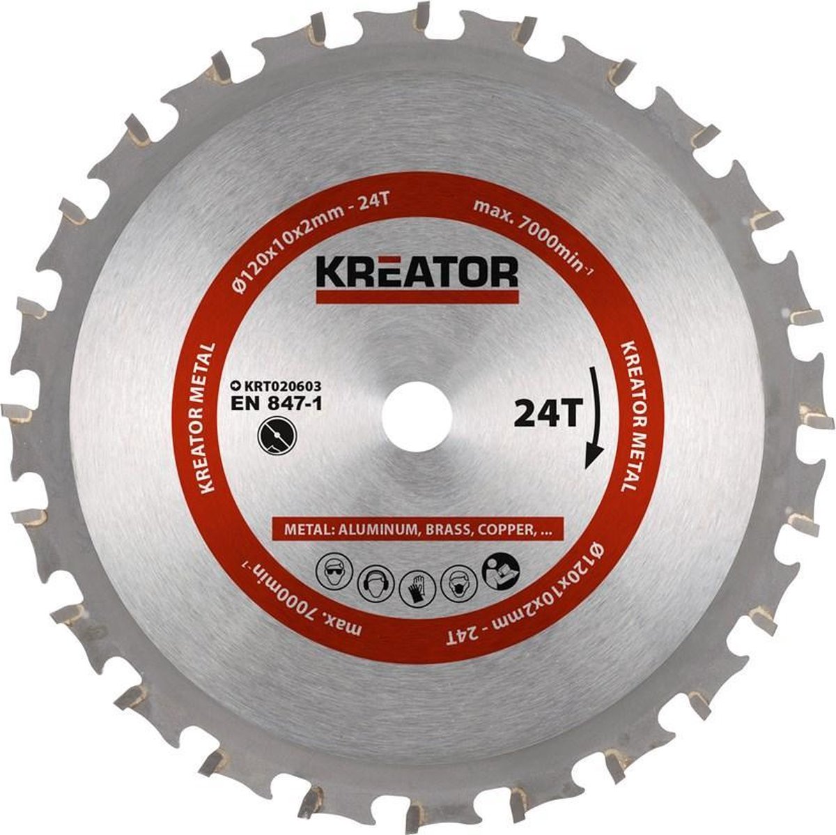 Kreator krt020603 lame de scie bois - 120mm24t