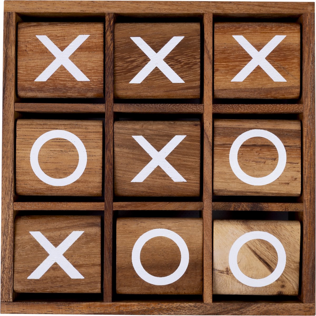 Engelhart xo spin xl – jeu de 3 en bois à la suite – tic tac toe xl – jeu de réflexion stratégique – 2 joueurs –